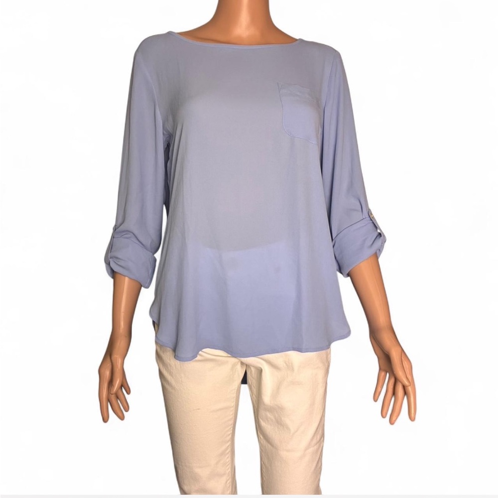 LOFT- Women's blue blouse with pockets- Size: S
